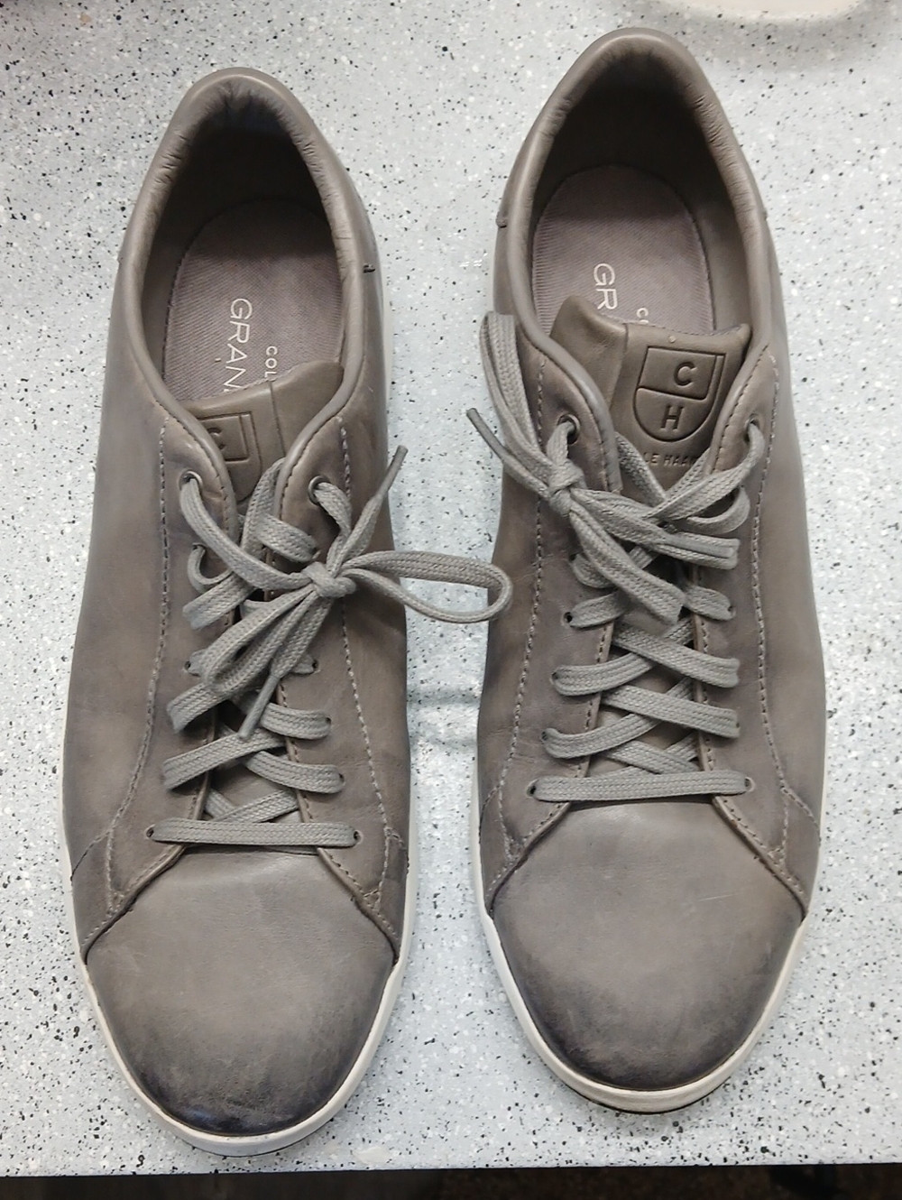 Cole Haan Men's Leather Low-Top Sneakers - Grey Taupe